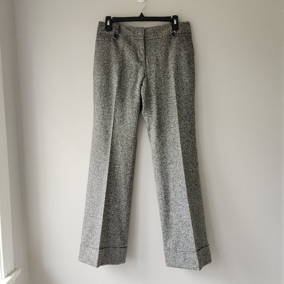 LOFT Black/White tweed Women's Trousers - Picture 1 of 8